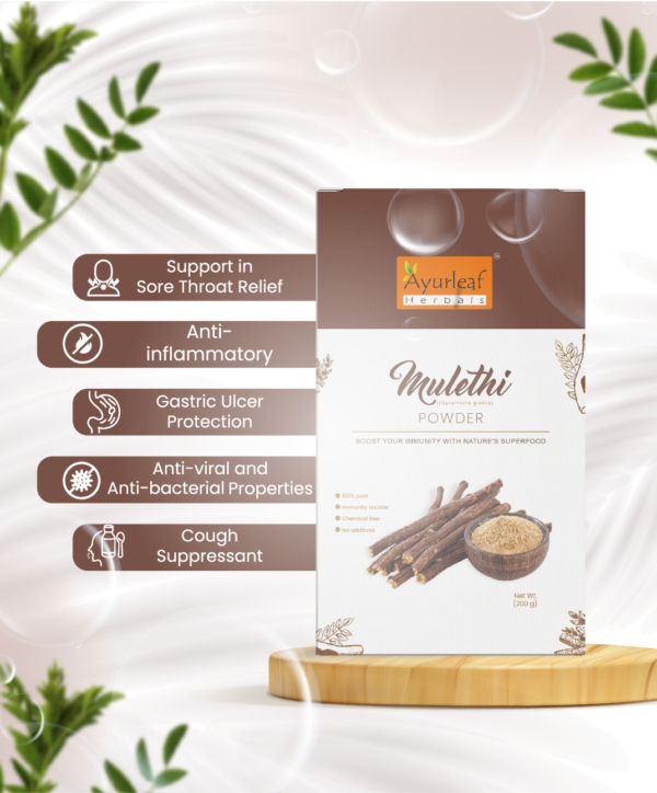 100% Natural Mulethi Powder for skin care and digestive support (200gms) - Image 2