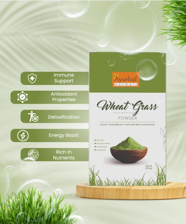 100% natural and pure Wheatgrass powder -Superfood- Immunity Booster-For detoxification of skin and body (200gms) - Image 2