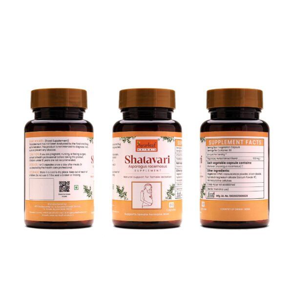 Shatavari Extract Blended Capsules 500mg |  60 Capsules Vegan Pack - Image 5