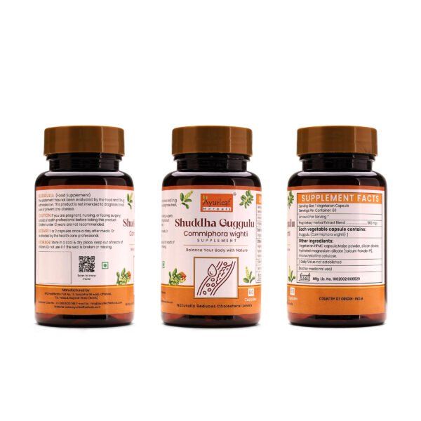 Shuddha Guggulu Extract Blended Capsules 500mg |  60 Capsules Vegan Pack - Image 5