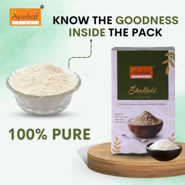 100% natural and pure Shallaki Powder for relieving Joints and bone pain also helps lower muscle stiffness-(200 gms) - Image 8