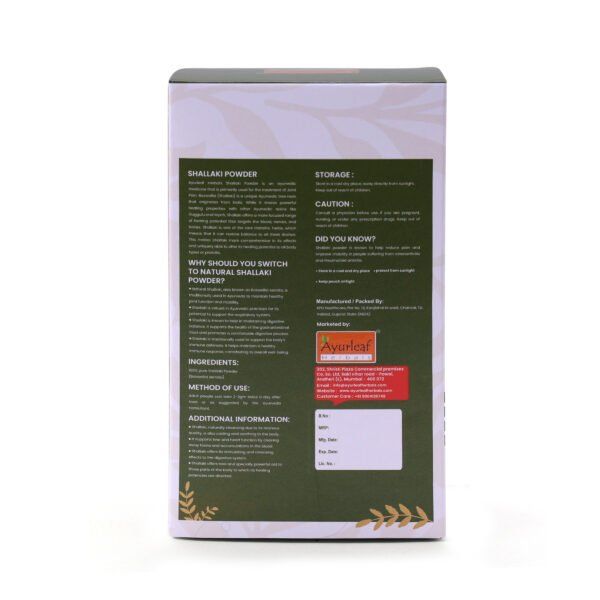 100% natural and pure Shallaki Powder for relieving Joints and bone pain also helps lower muscle stiffness-(200 gms) - Image 4