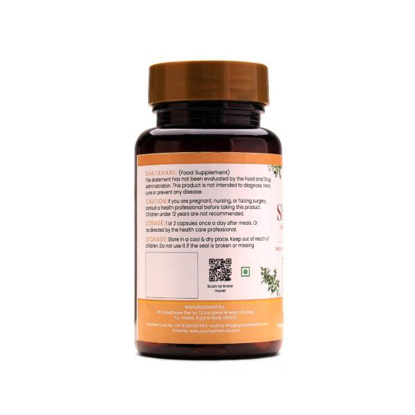 Shatavari Extract Blended Capsules 500mg |  60 Capsules Vegan Pack - Image 3
