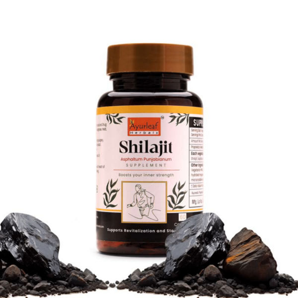 Shilajit Extract Blended Capsules 500mg | 60 Capsules Vegan Pack