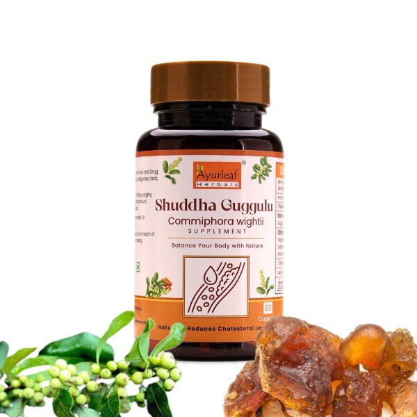 Shuddha Guggulu Extract Blended Capsules 500mg |  60 Capsules Vegan Pack