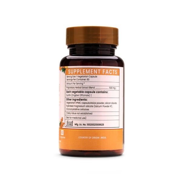 Sunthi Extract Blended Capsules 500mg |  60 Capsules Vegan Pack - Image 4