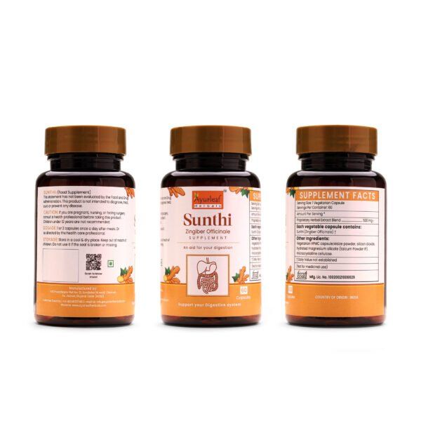 Sunthi Extract Blended Capsules 500mg |  60 Capsules Vegan Pack - Image 5