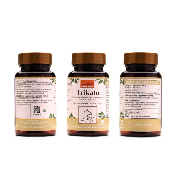 Trikatu Extract Blended Capsules 500mg |  60 Capsules Vegan Pack - Image 5