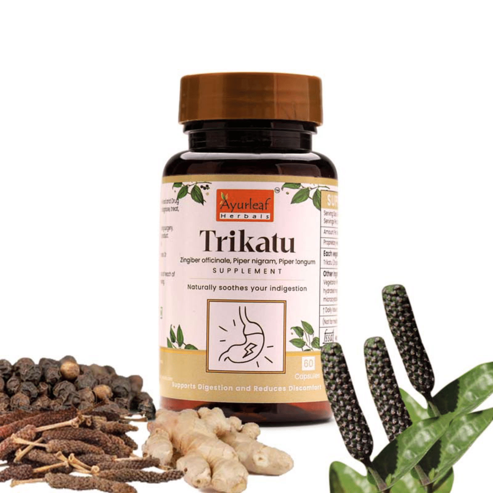 Trikatu Extract Blended Capsules 500mg | 60 Capsules Vegan Pack
