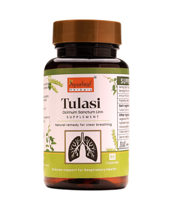 Tulasi Extract Blended Capsules 500mg |  60 Capsules Vegan Pack - Image 2