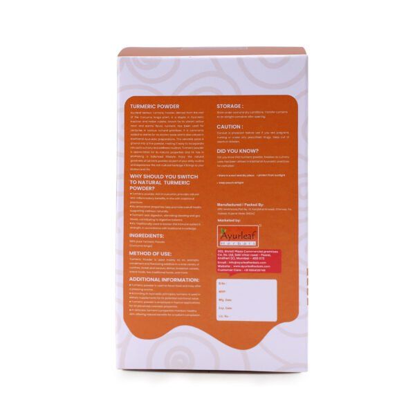 100% Natural and pure Turmeric powder with medicinal properties – Anti-inflammatory support and skin care (200 gms) - Image 4