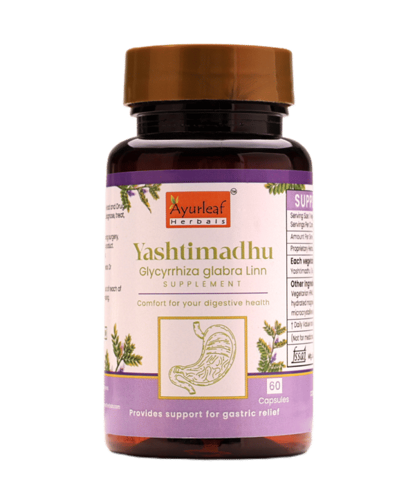 Yashtimadhu Extract Blended Capsules 500mg |  60 Capsules Vegan Pack - Image 2