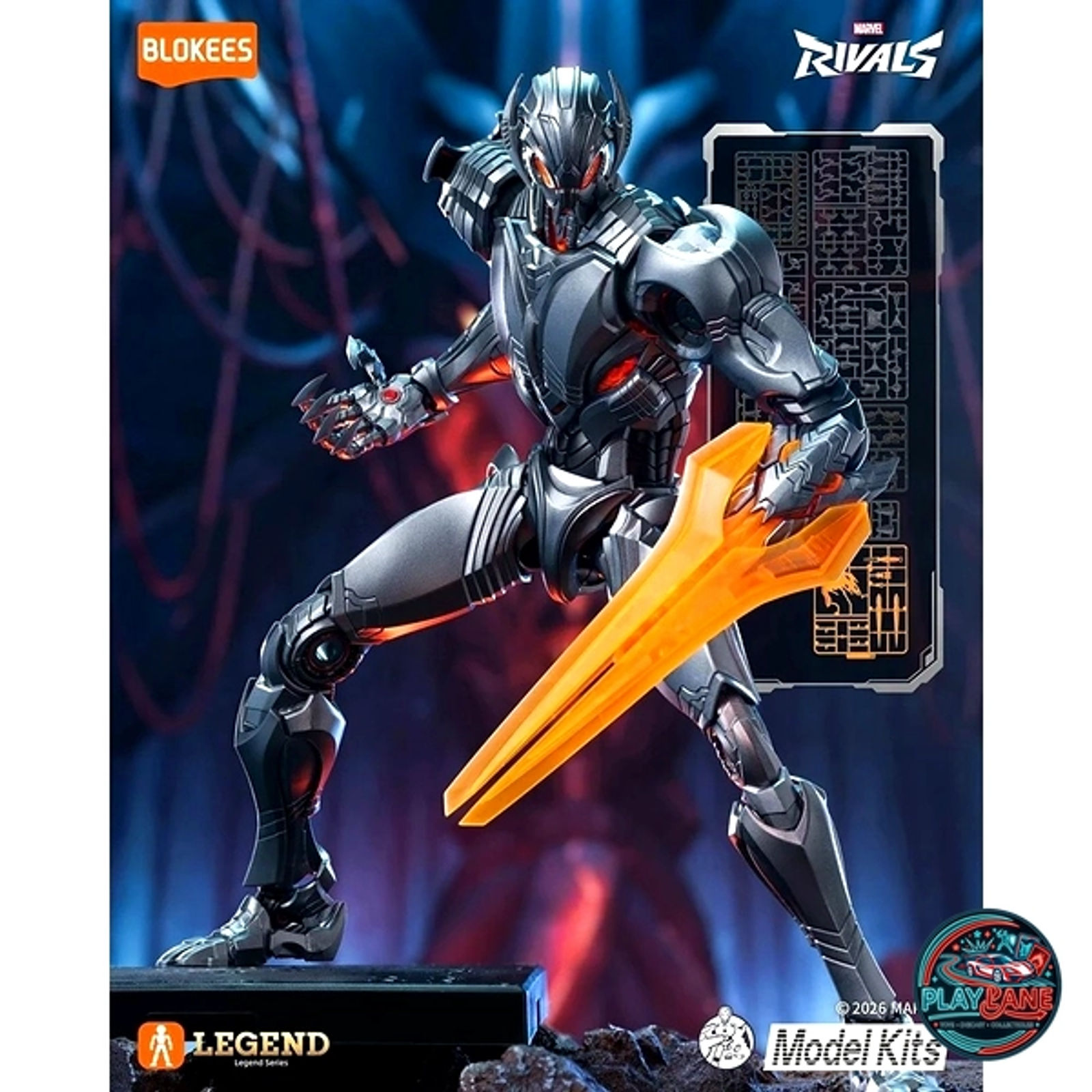 Blokees Marvel Rivals Legends Ultron (Tool-Free Snap-Fit Model Kit Action Figure) - Main View 1