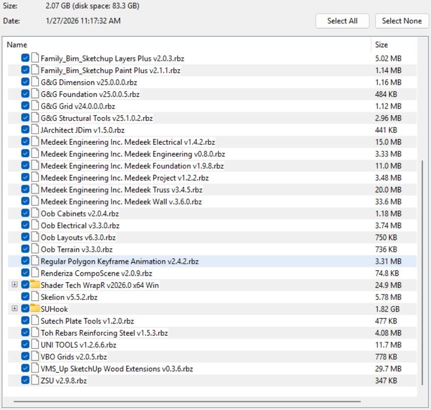 Download Miscellaneous Plugin Collection for SketchUp 2