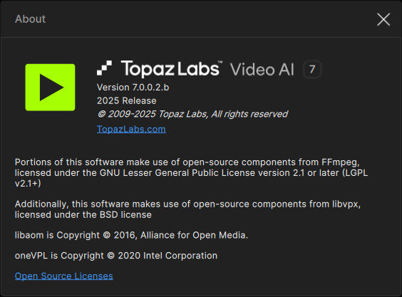 Topaz Video AI Pro 7.2.0.0b x64 full license