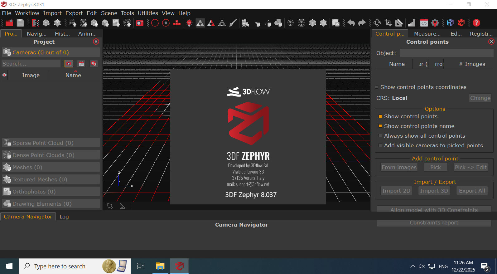 Working with 3DF Zephyr 8.037 full activated