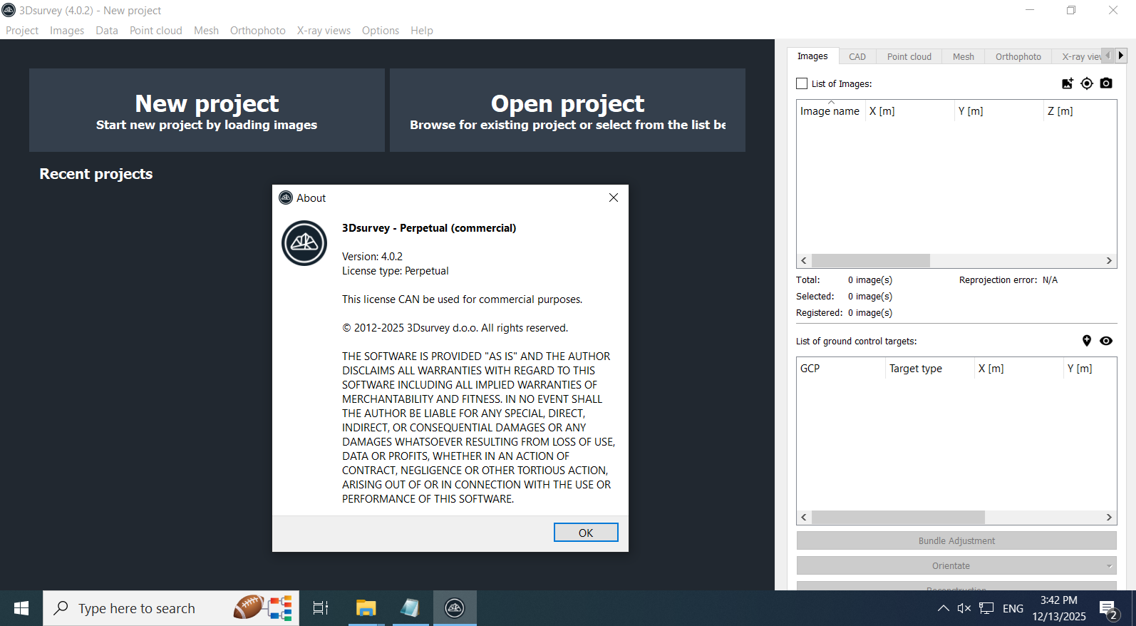 Working with 3Dsurvey 4.0.2 full license
