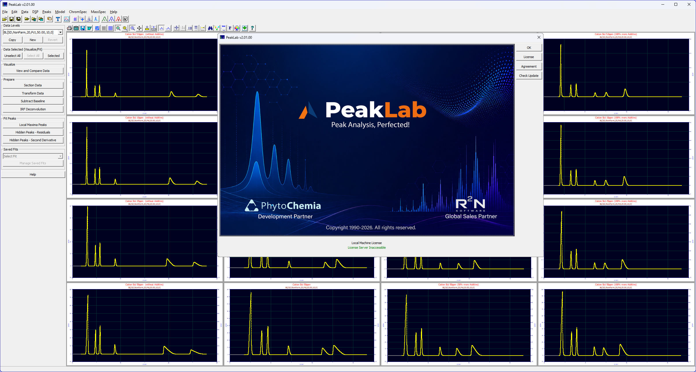 Working with AIST Software PeakLab 2.01.00 full activated