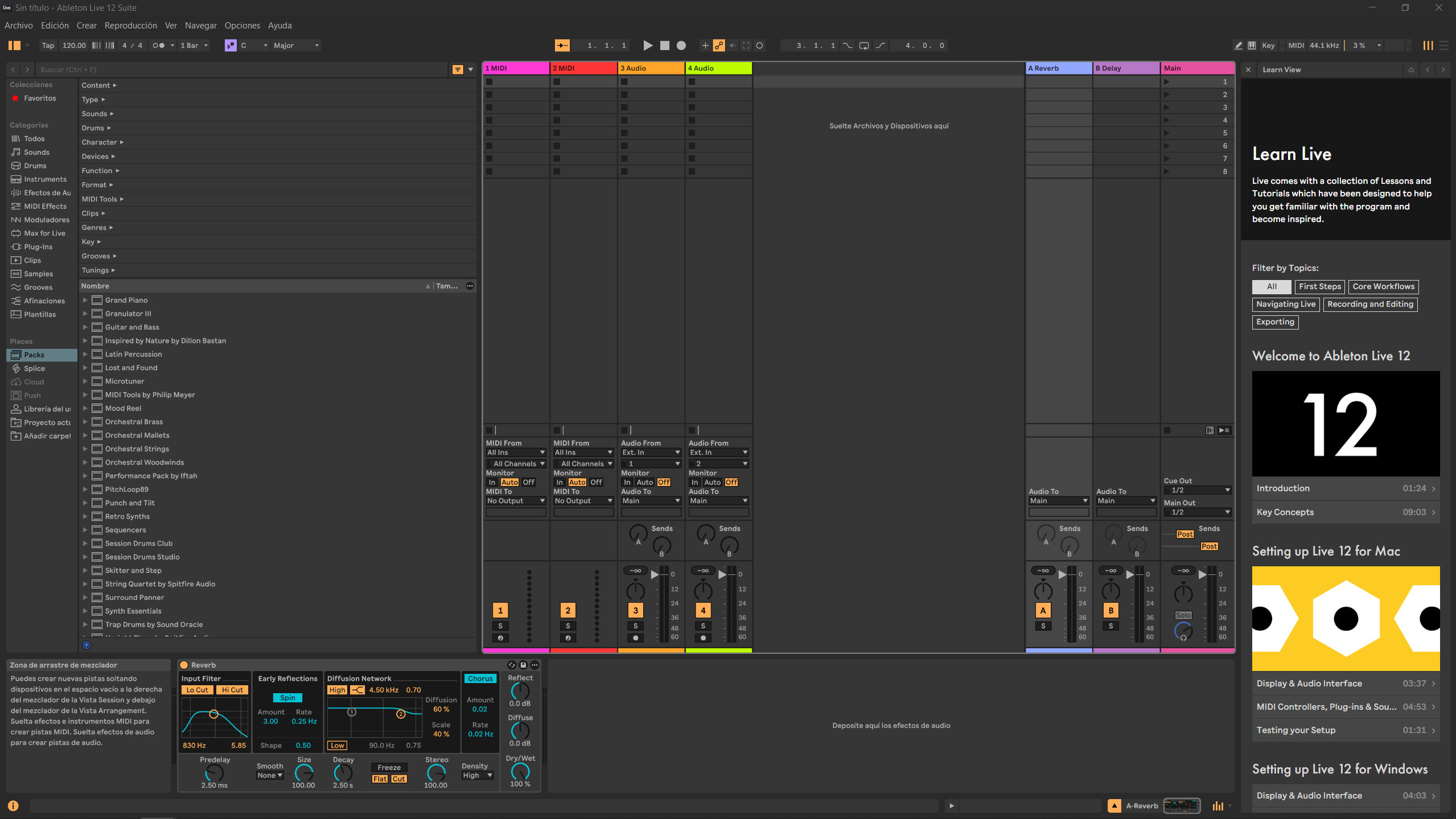Working with Ableton Live Suite 12.4 full activated