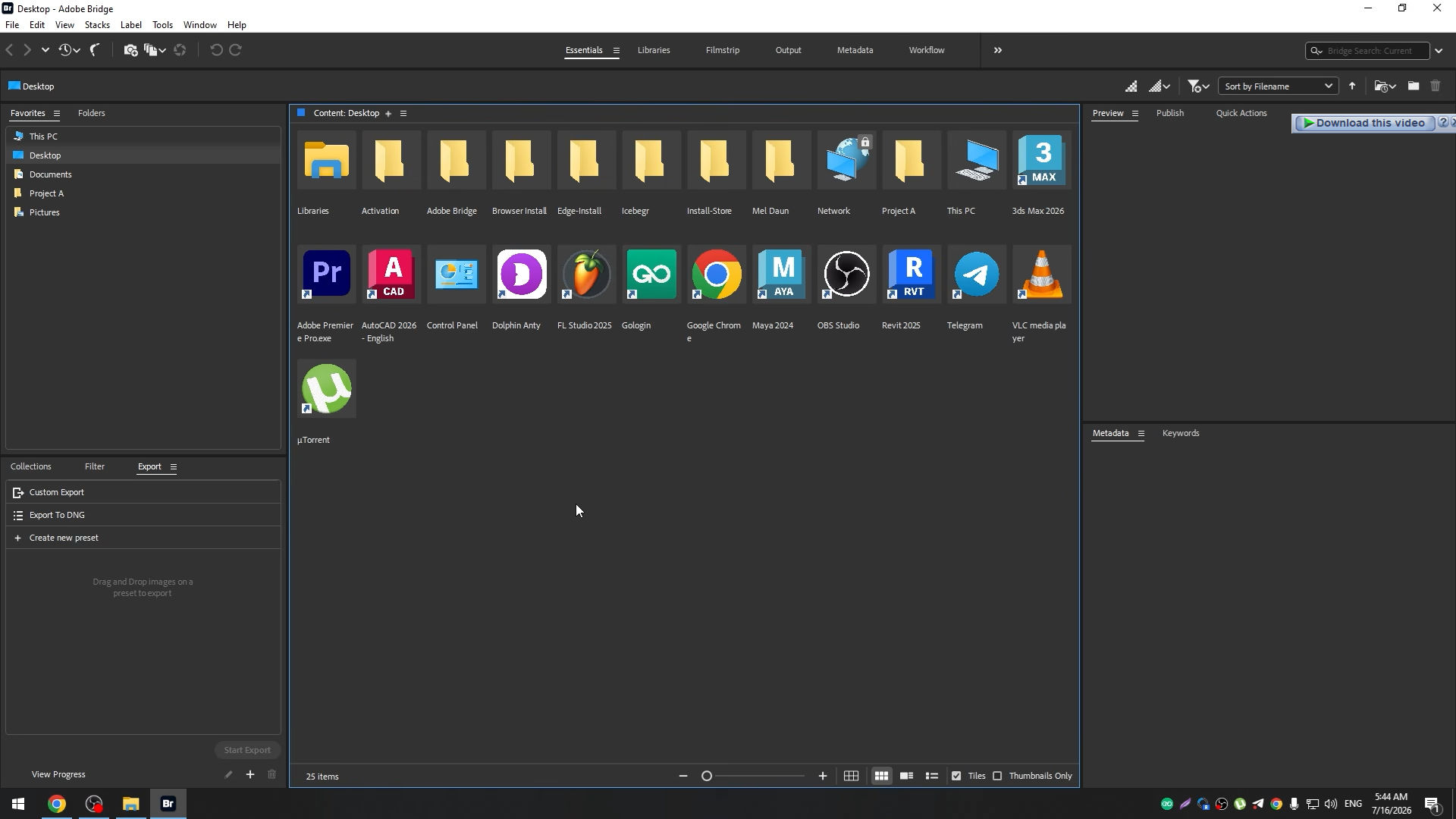 Download Adobe Bridge 2026 v16.0.6 x64 full license forever