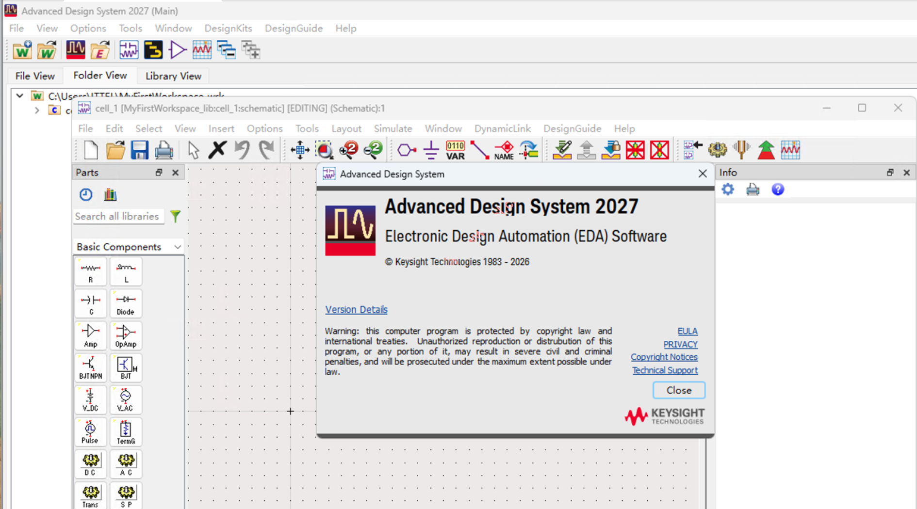 Working with Advanced Design System (ADS) 2027.0 full license