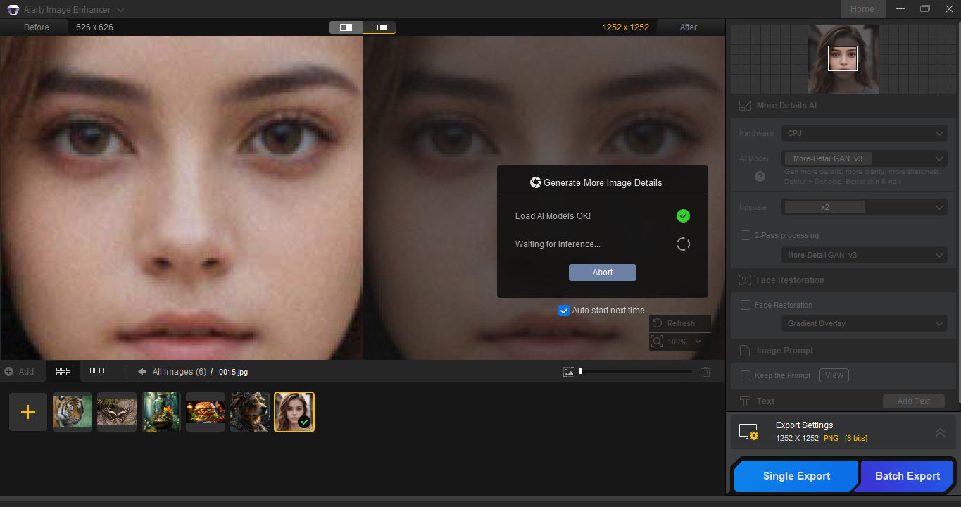 Working with Aiarty Image Enhancer 3.5 full activated