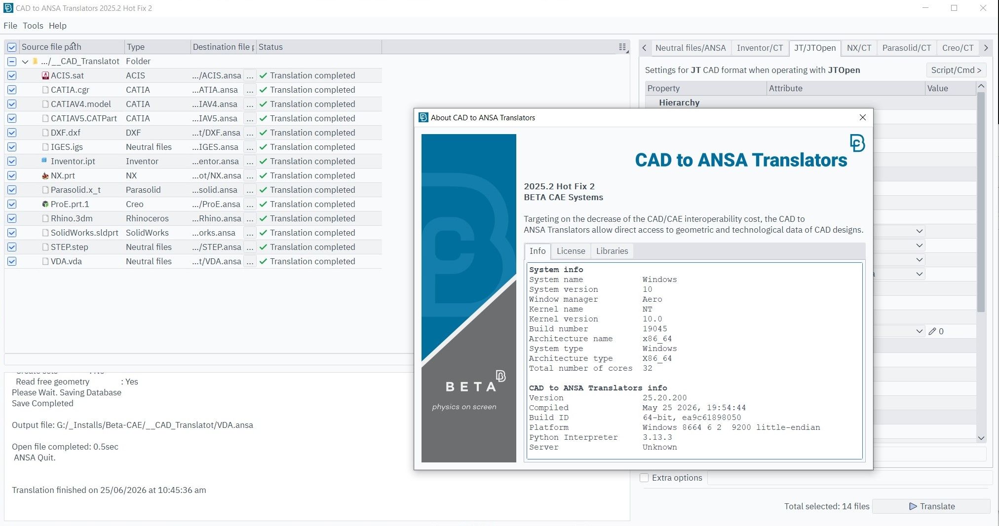 Working with BETA CAE CAD Translator 2025.2.2 full license