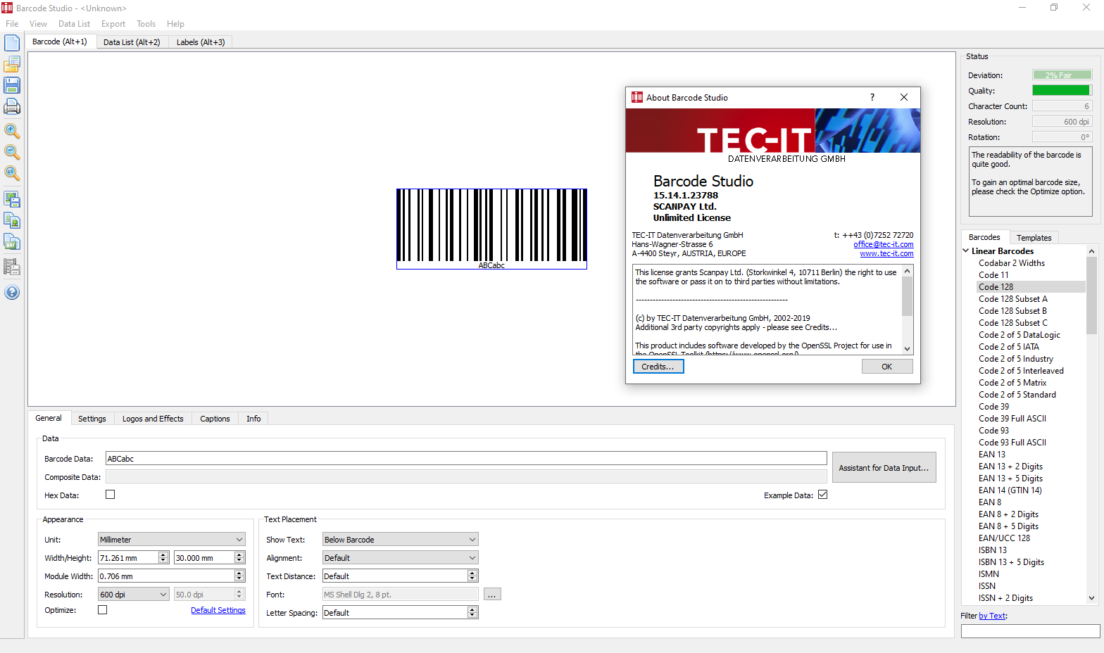 Working with Barcode Studio 15.14.1.23788 full activated