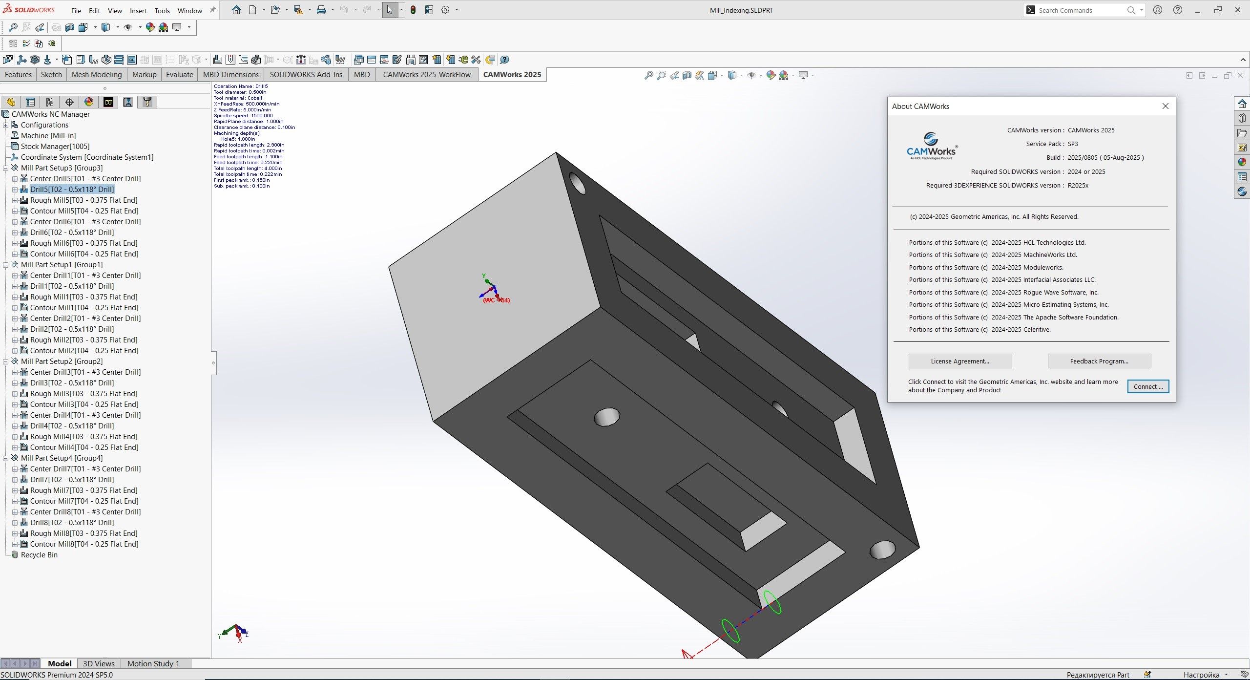 Working with CAMWorks 2025 SP3 Multillang for SolidWorks 2025 full Working with CAMWorks 2025 SP3 Multillang for SolidWorks 2025 full