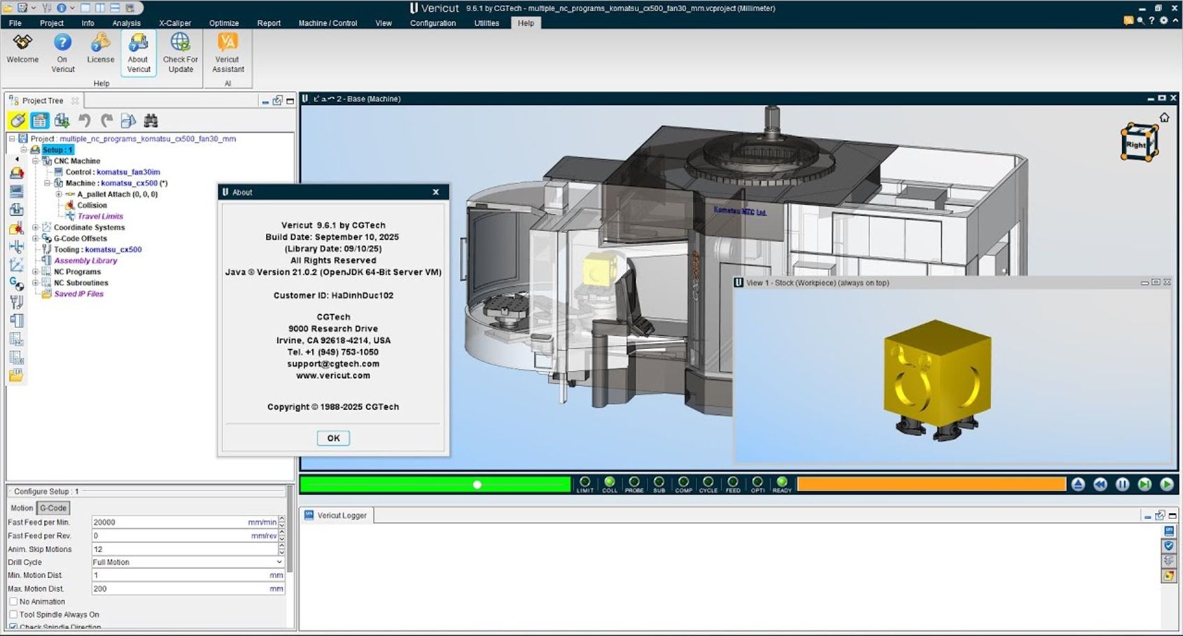 Download CGTech Vericut 9.6.1 win64 full license forever