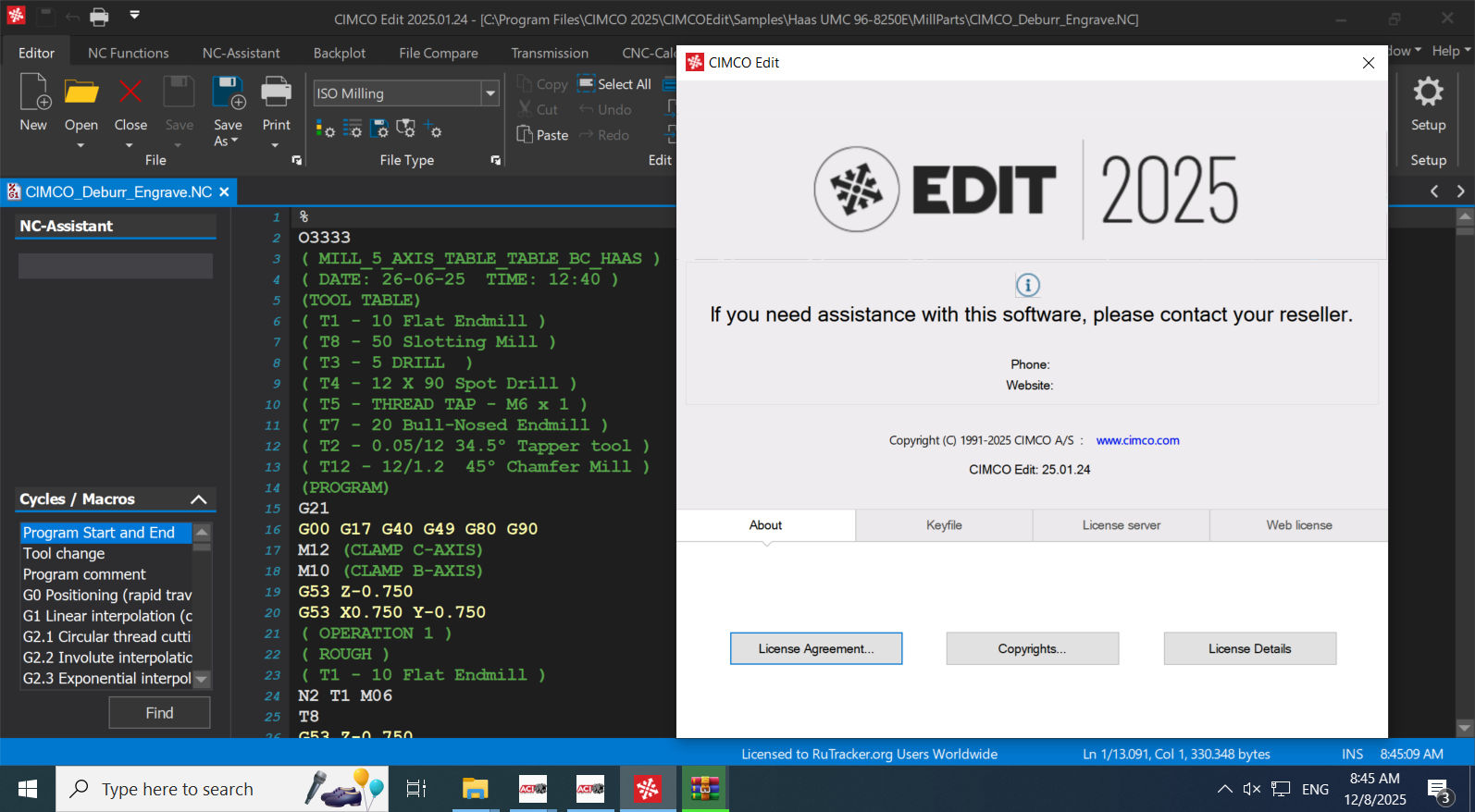 Working with CIMCO Edit 2025.01.24 full license forever Working with CIMCO Edit 2025.01.24 full license forever