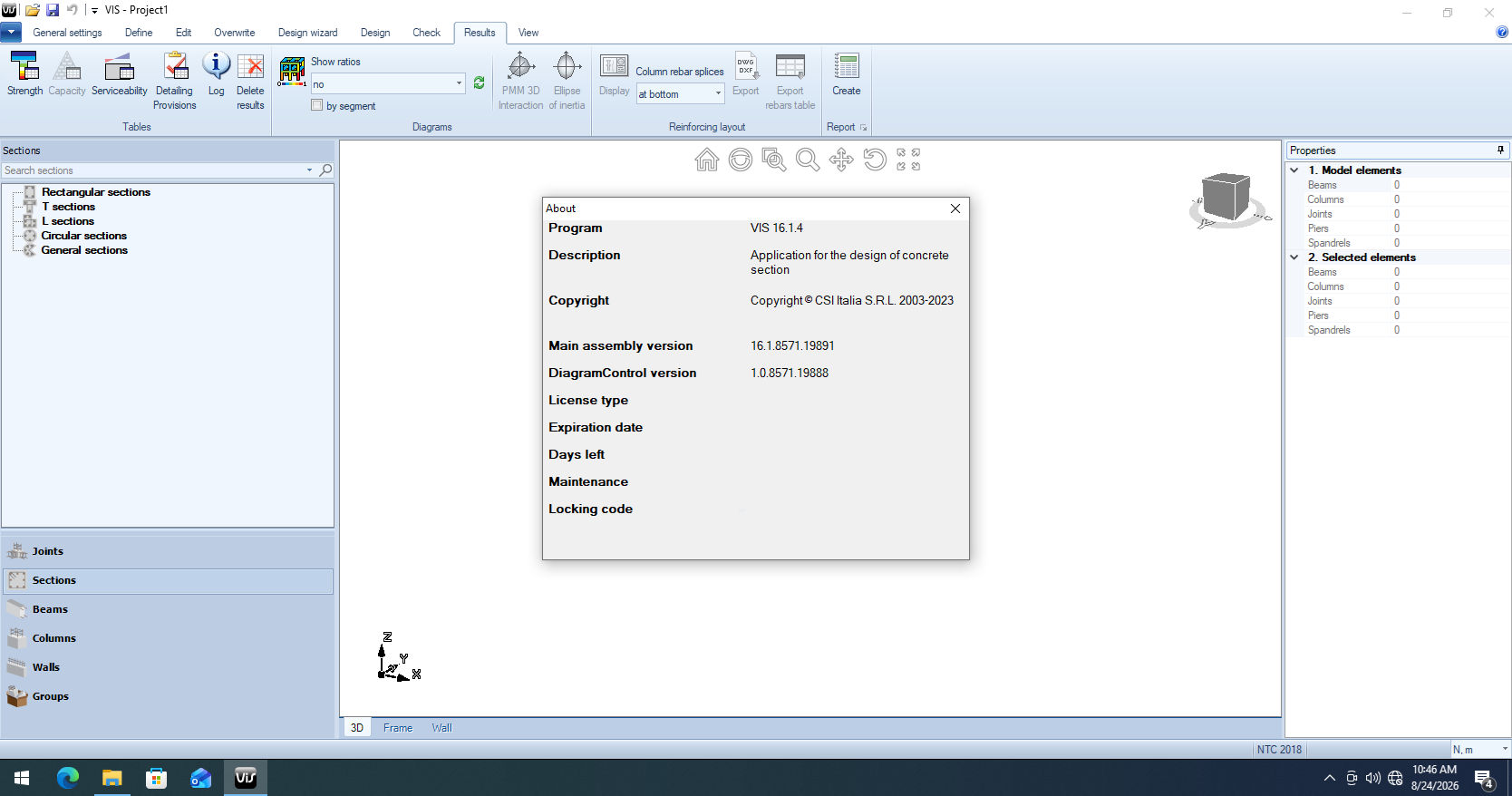 Working with CSI Italia VIS Concrete Design 16.1.4 full license