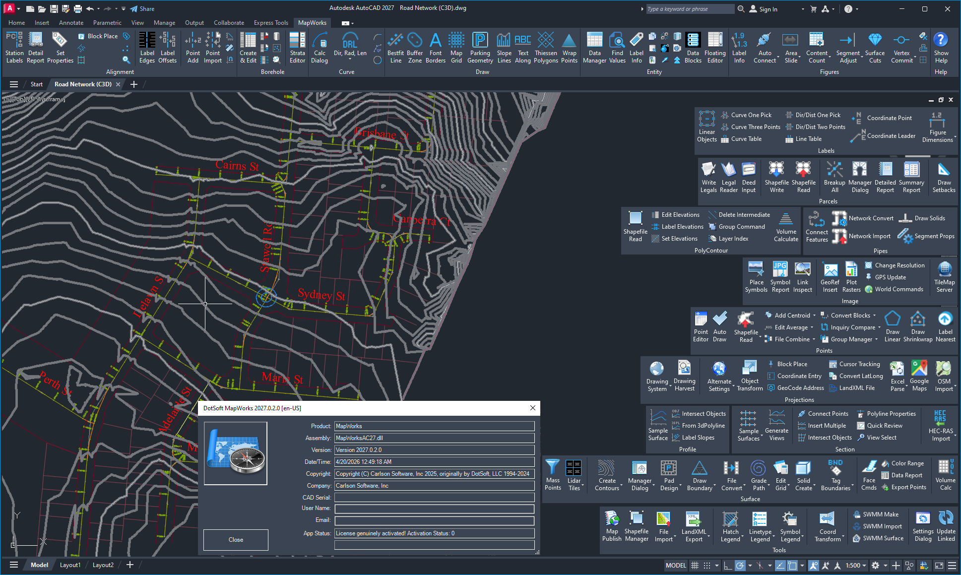 Working with Carlson (ex. DotSoft) MapWorks 27.0.2.0 full license