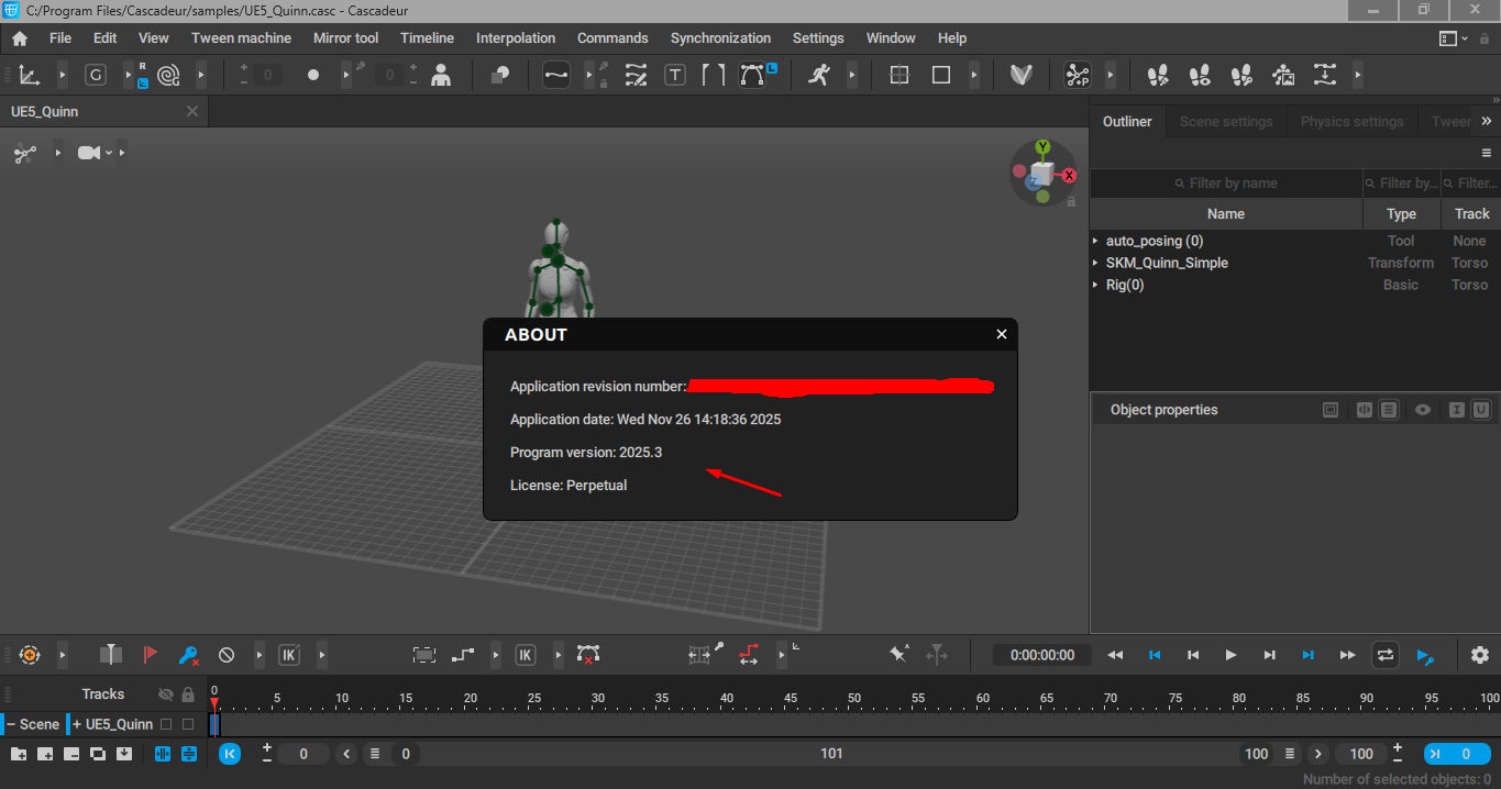 Working with Cascadeur 2025.3 full license forever