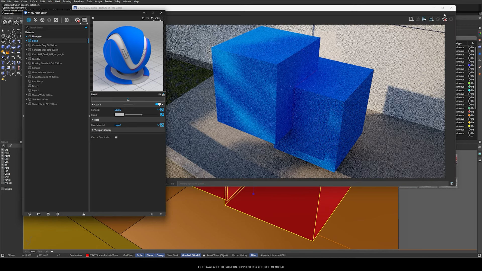 Working with Chaos V-Ray 7.1.2 Build 7.10.02 for Rhinoceros 7-9 full