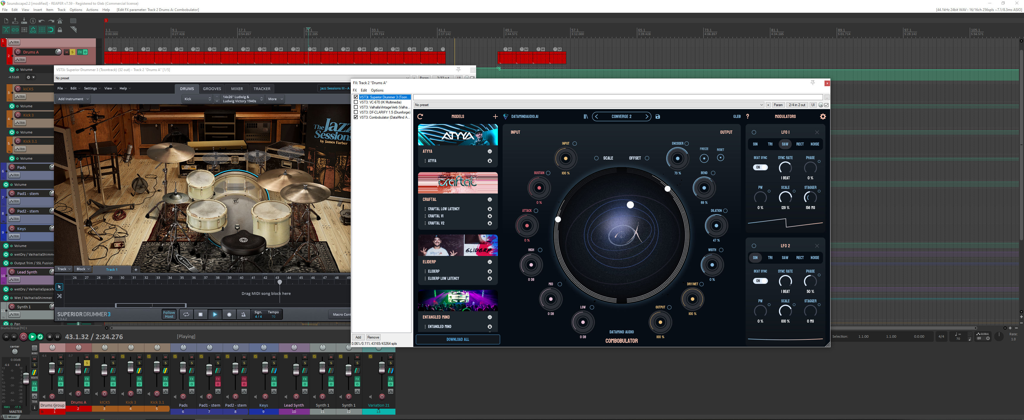 Working with DataMind Audio Combobulator 1.2.0 VST3 full license