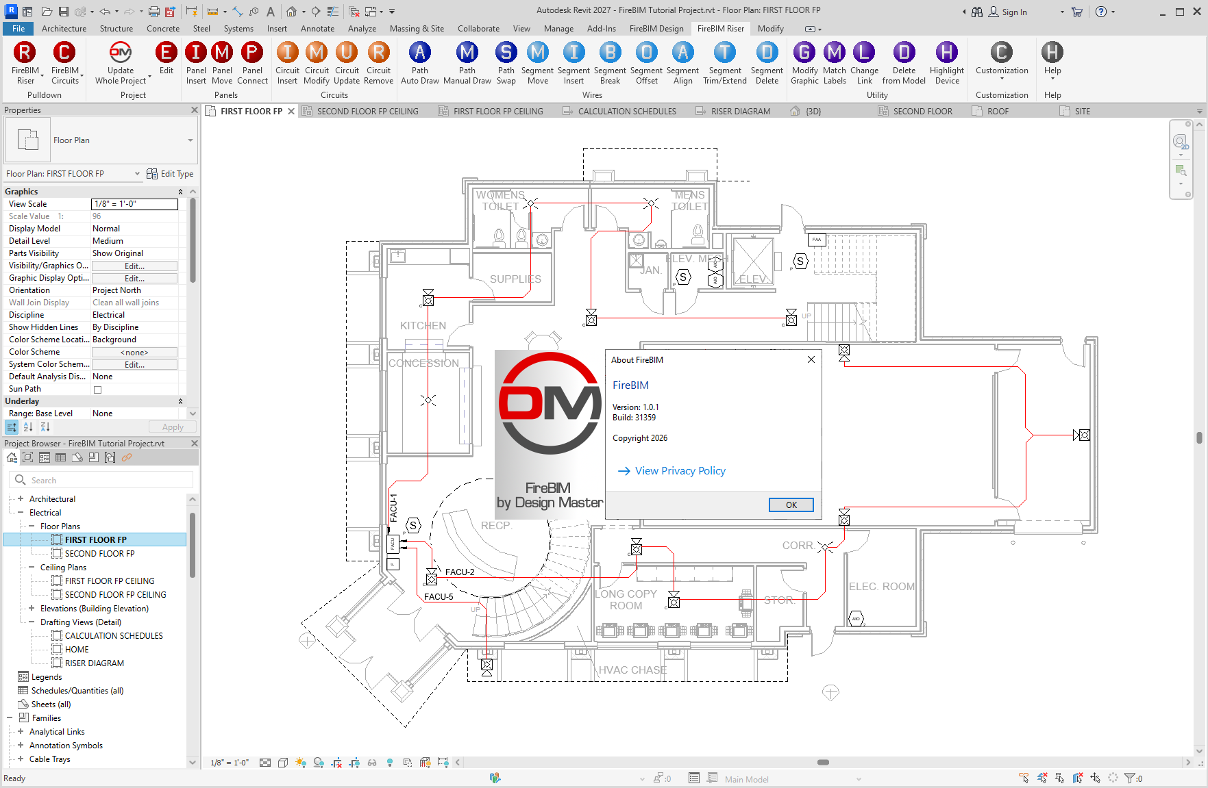 Working with Design Master Software FireBIM v1.0.1`for Autodesk Revit 2027