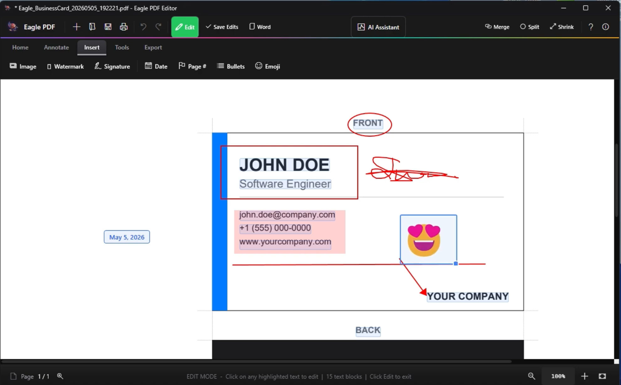 Working with Eagle PDF Editor 1.0.0 full activated