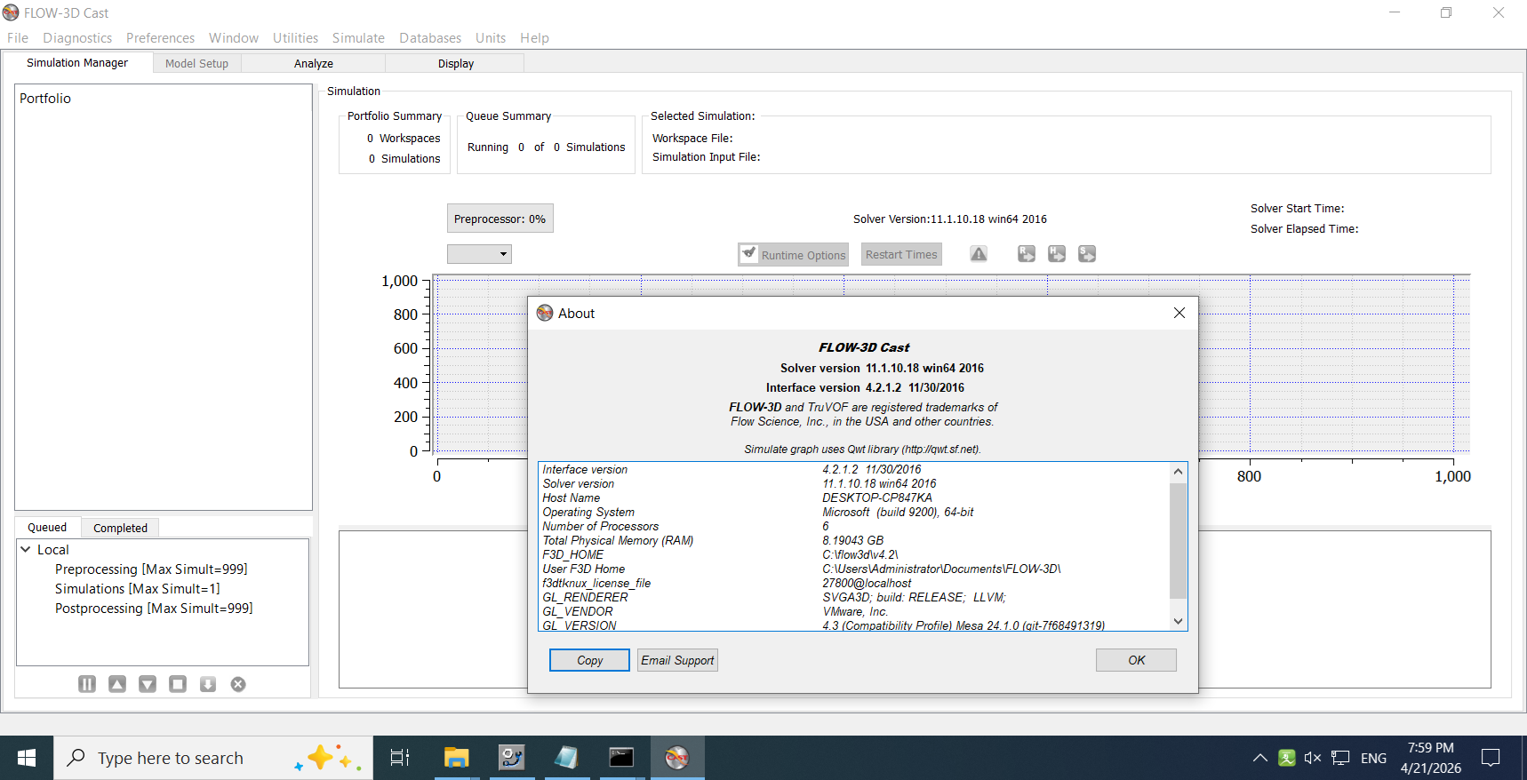 Working with FLOW-3D CAST Advanced v4.2.1.2 full license