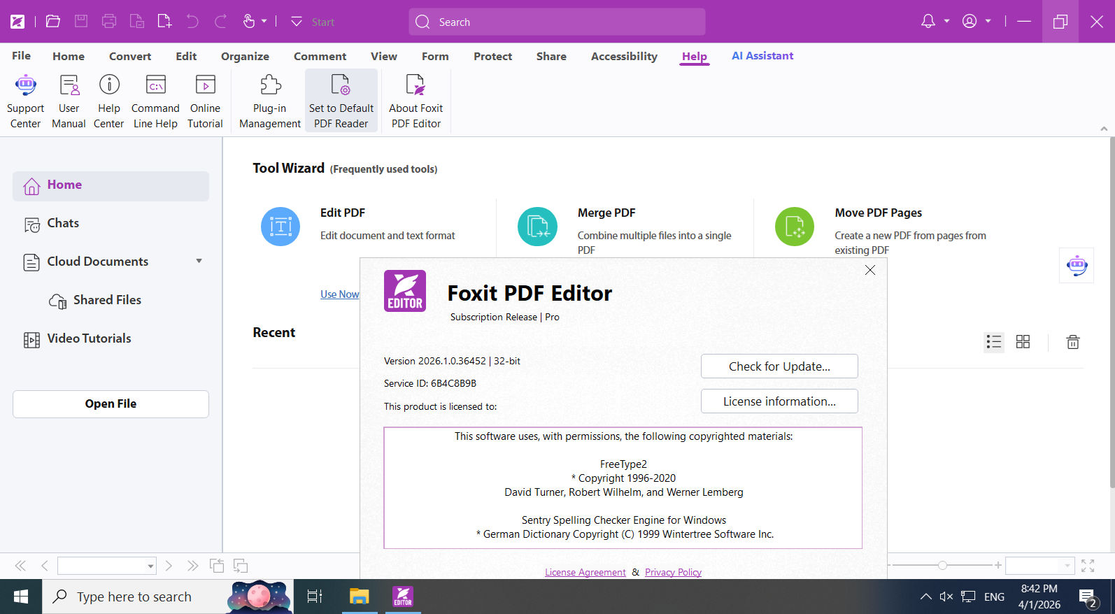 Download Foxit PDF Editor Pro 2026.1.0.36452 full license