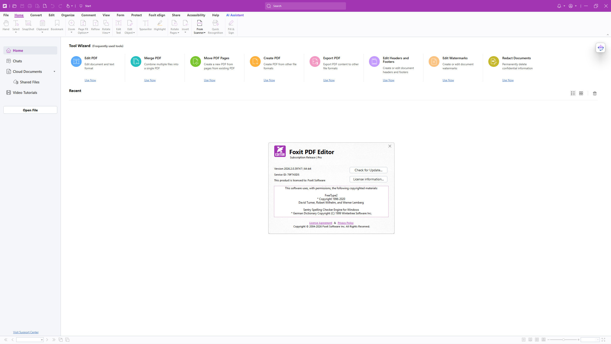 Working with Foxit PDF Editor Pro 2026.2.0.39747 full license