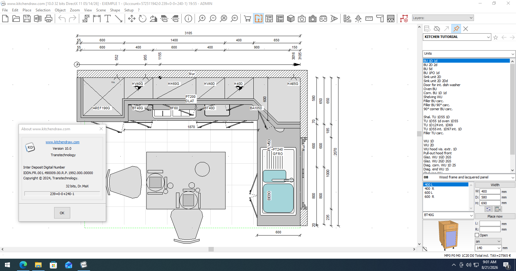 Working with Kitchendraw 10.0 full license forever