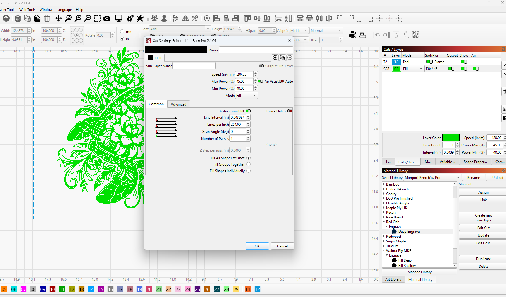 Working with Lightburn 2.1.04 full license