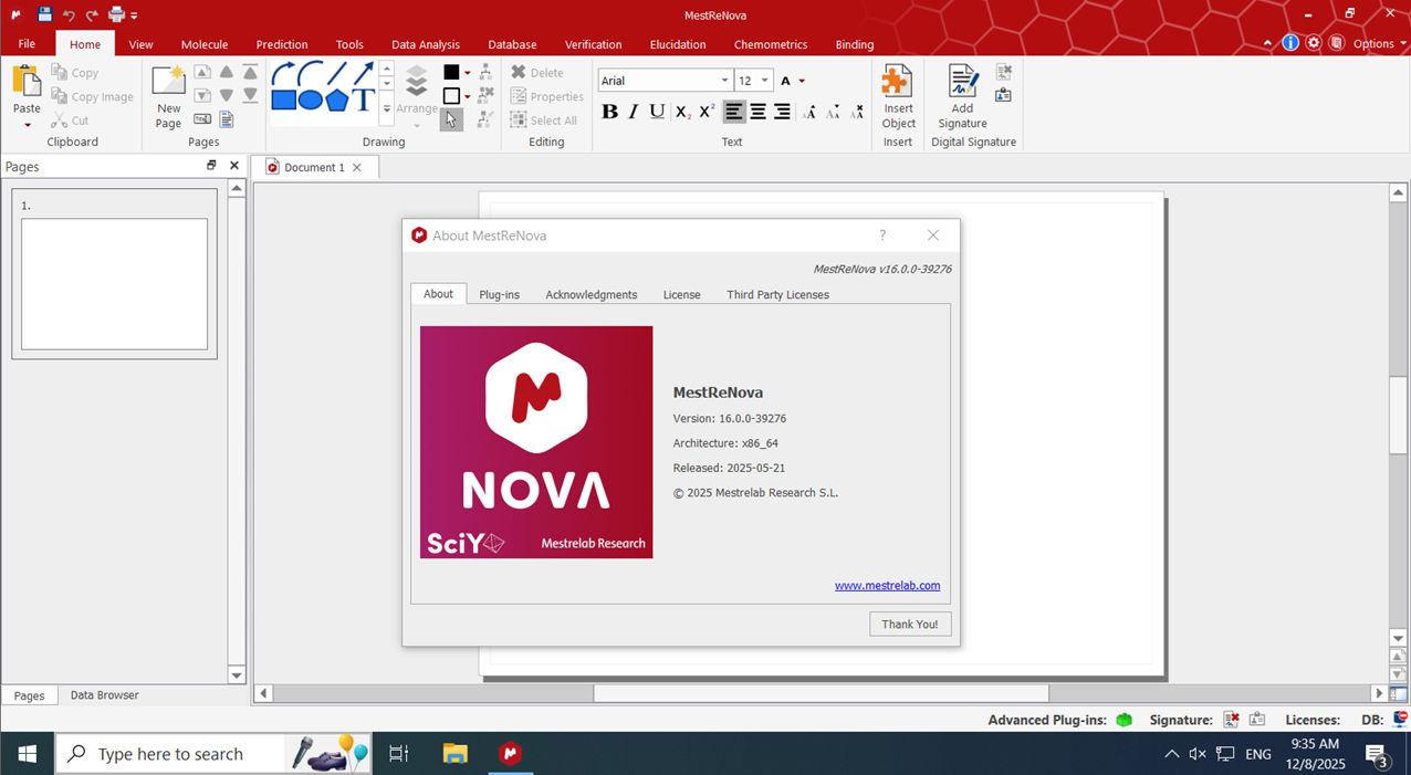 Working with Mestrelab MestReNova 16.0 full activated