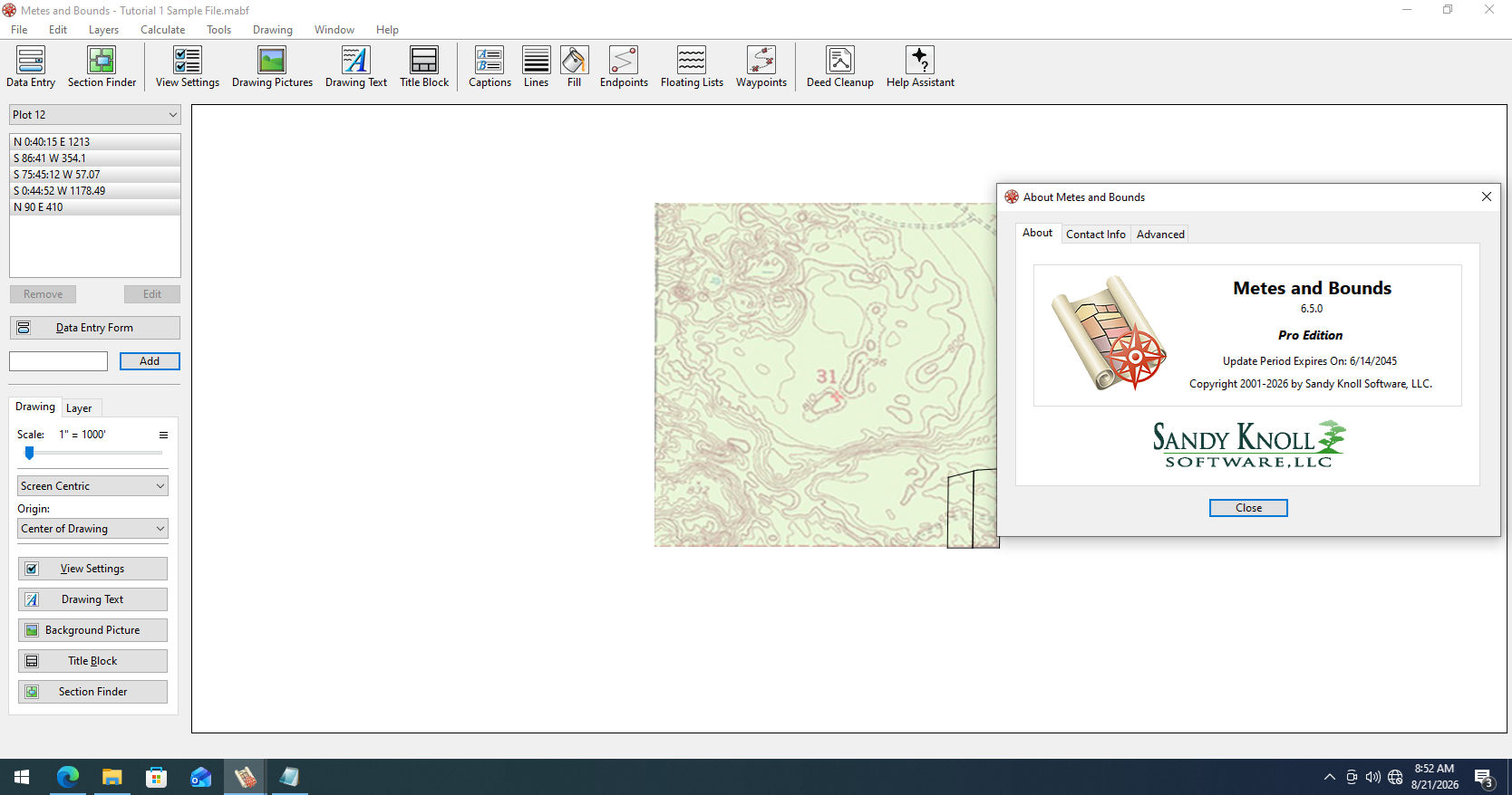 Working with Metes and Bounds Pro 6.5.0 full license