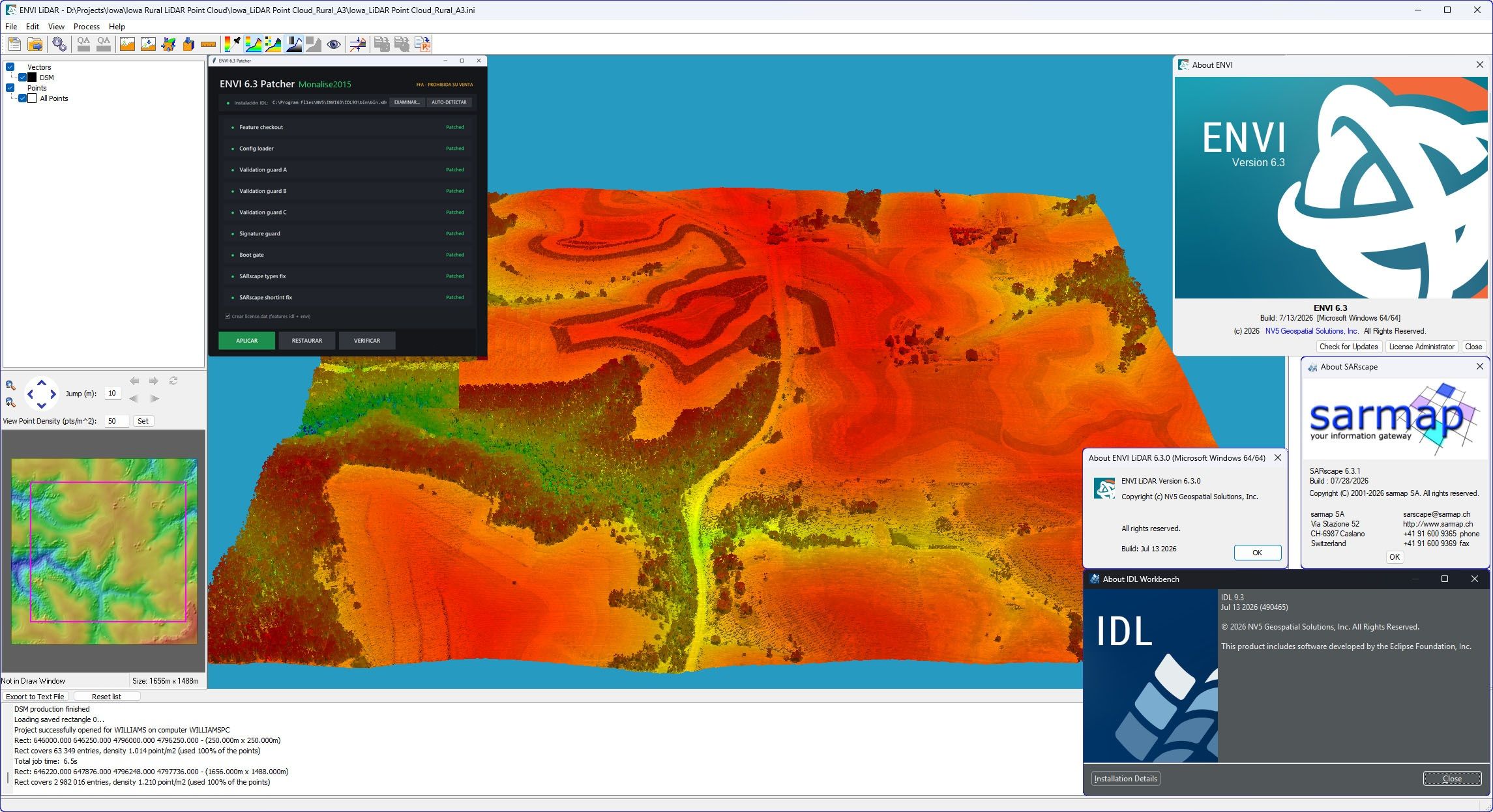 Working with NV5 Geospatial Solutions ENVI-IDL-LiDAR-SARscape-Opticalcape 6.3 full