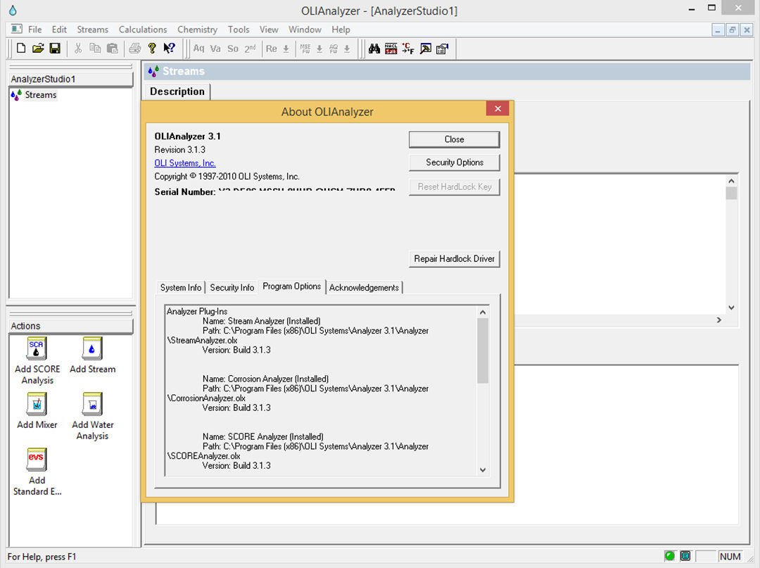 Working with OLI Systems 2010 full activated
