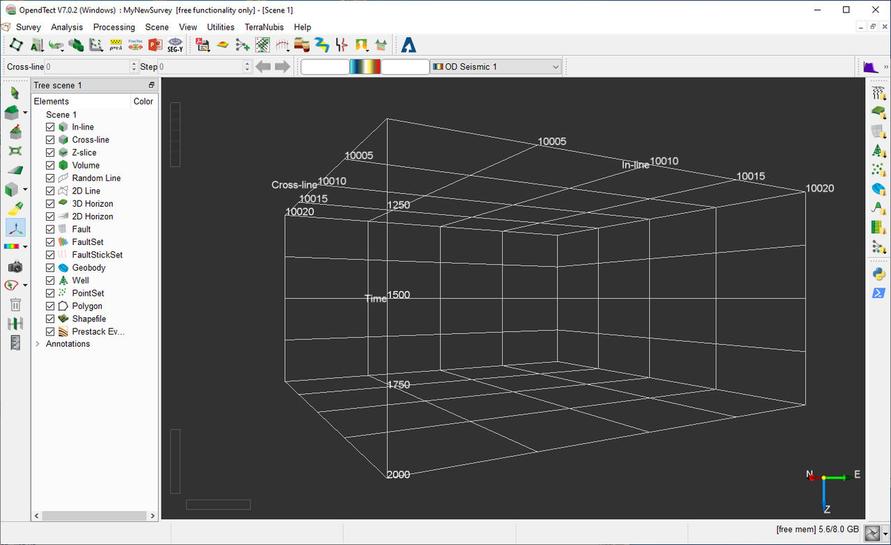 Working with OpendTect 7.0.2 full activated