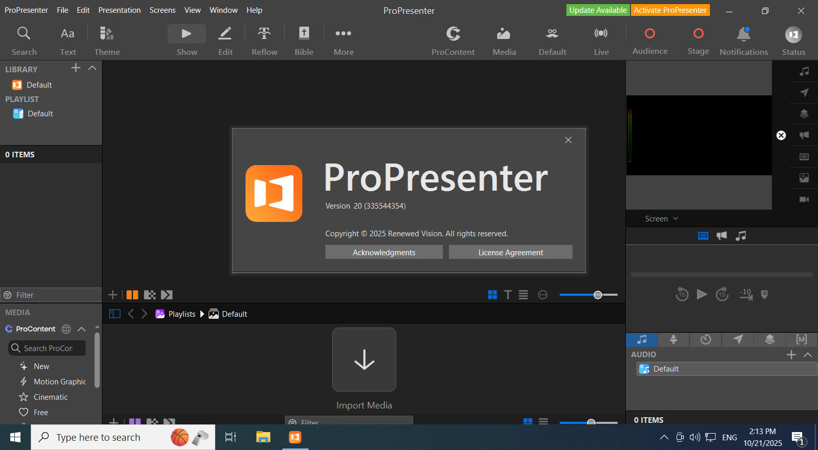 Working with ProPresenter Pro 20.335544354 full activated Working with ProPresenter Pro 20.335544354 full activated