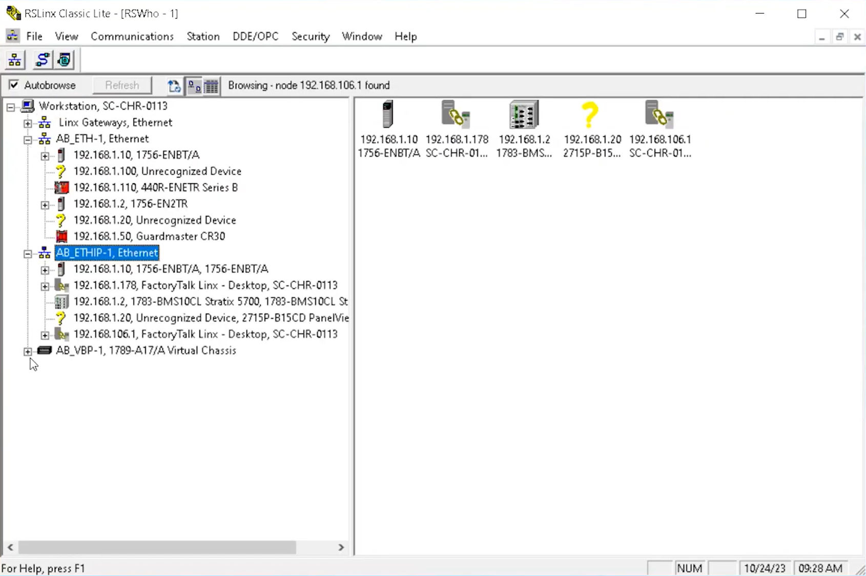 Working with RSLinx Lite 4.13.00 (CPR 9 SR 13.0) full license
